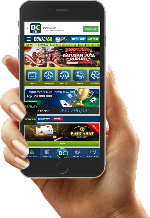 Tampilan mobile DEWACASH